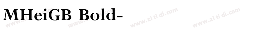 MHeiGB Bold字体转换